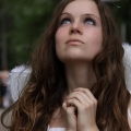 Участница конкурса красоты